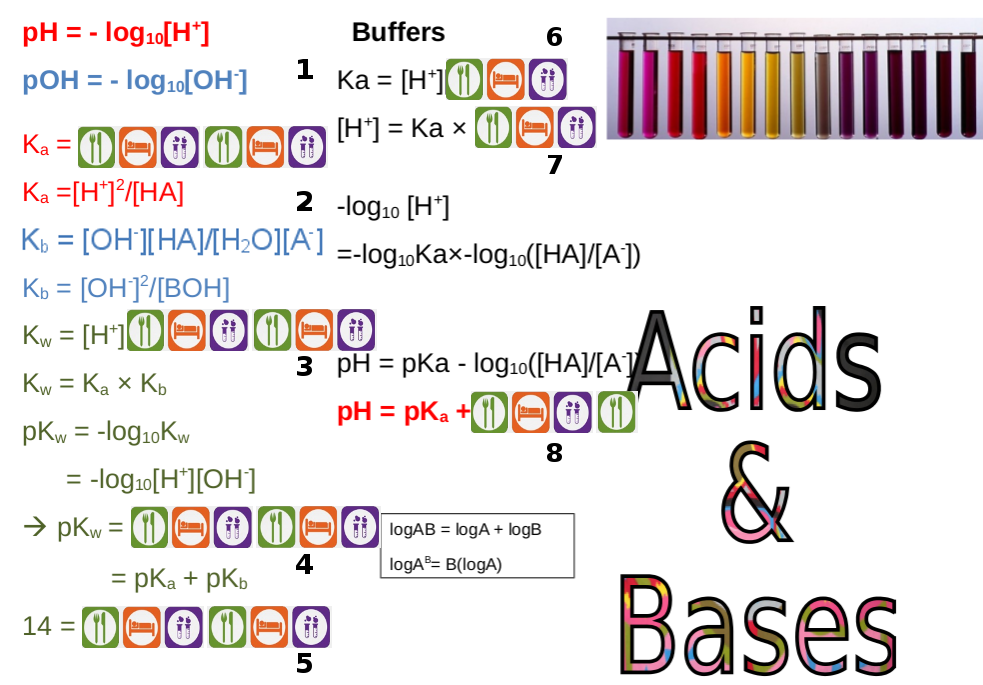 Map of the acid equations flashcards