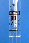 A dropping pipette is used to make the flask up to the mark
