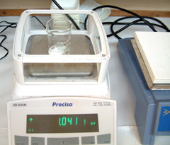 The final mass (1.041 grams) is recorded